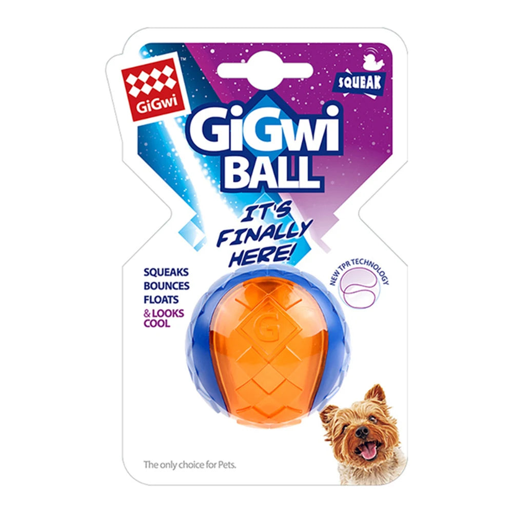🐶 Quietschender Hundeball aus Naturgummi – Elastisches Kauspielzeug mit Sound