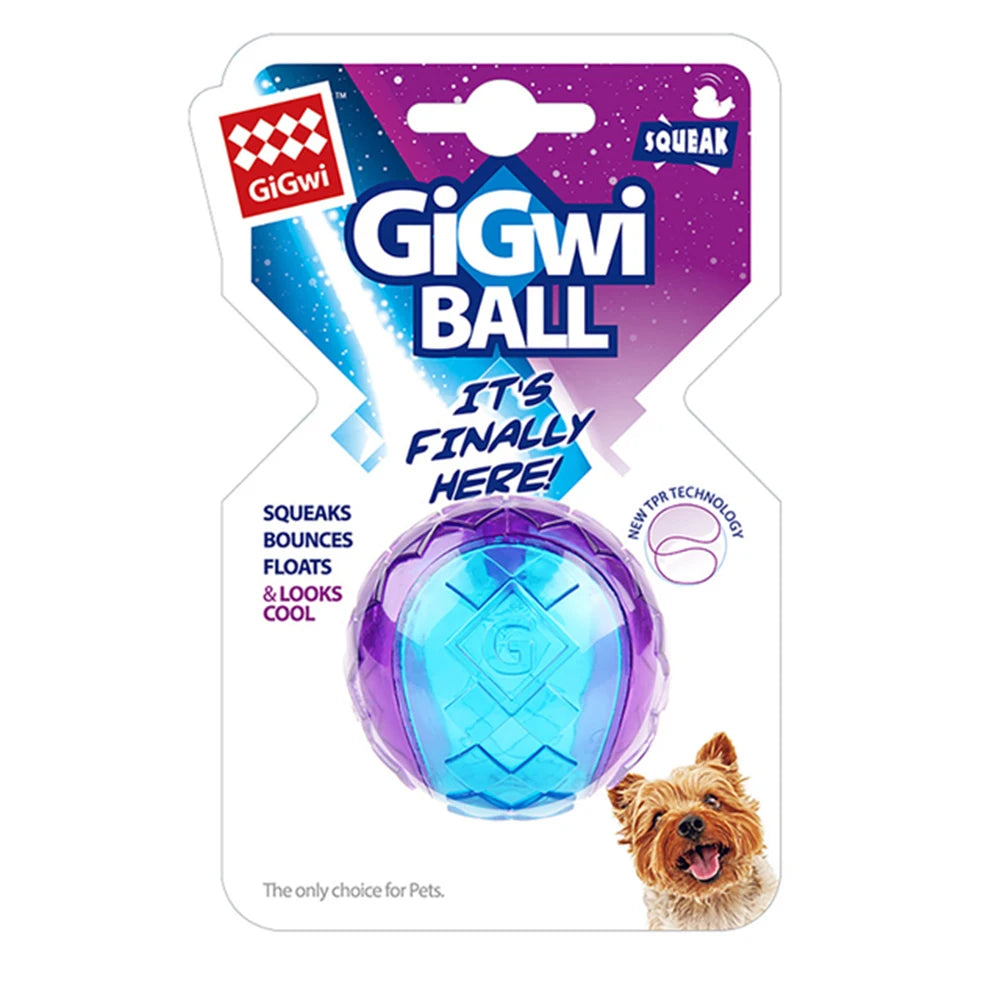 🐶 Quietschender Hundeball aus Naturgummi – Elastisches Kauspielzeug mit Sound