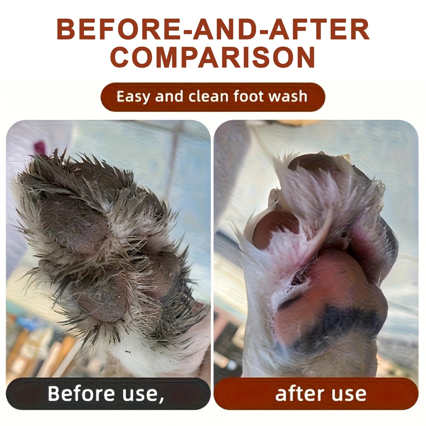 🐾 Pfotenreiniger für Hunde & Katzen – Tragbarer Pfotenwascher