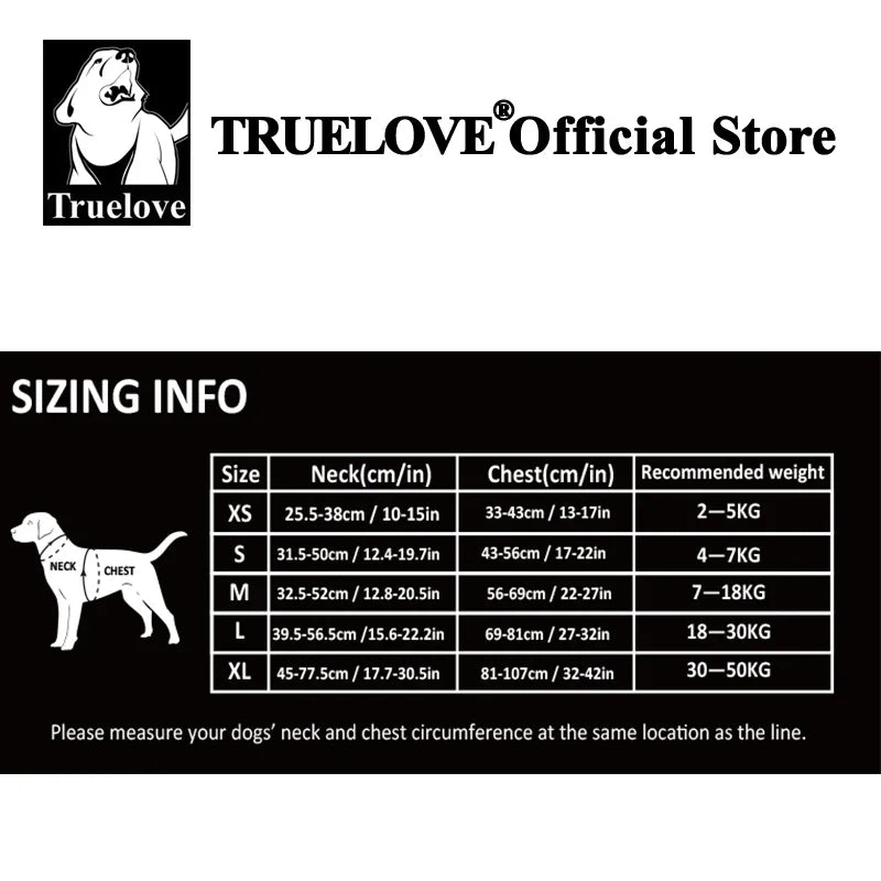 🐕 Truelove No-Pull Hundegeschirr – Verstellbar & Reflektierend