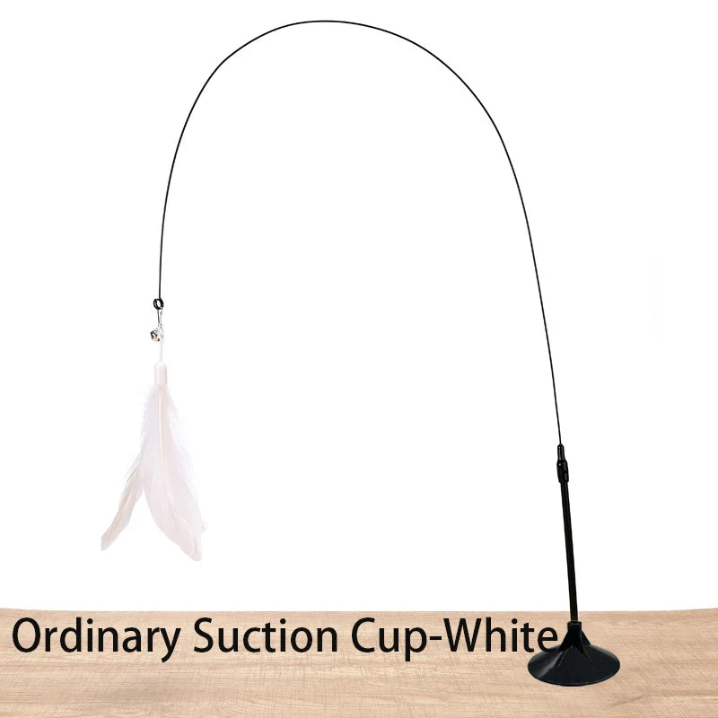 🐱 Interaktiver Katzenangel-Spielstab mit Saugnapf