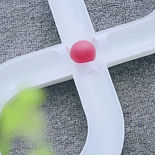 🐱 Interaktives Katzen-Spielzeug – Achtförmige Spielbahn mit Ball