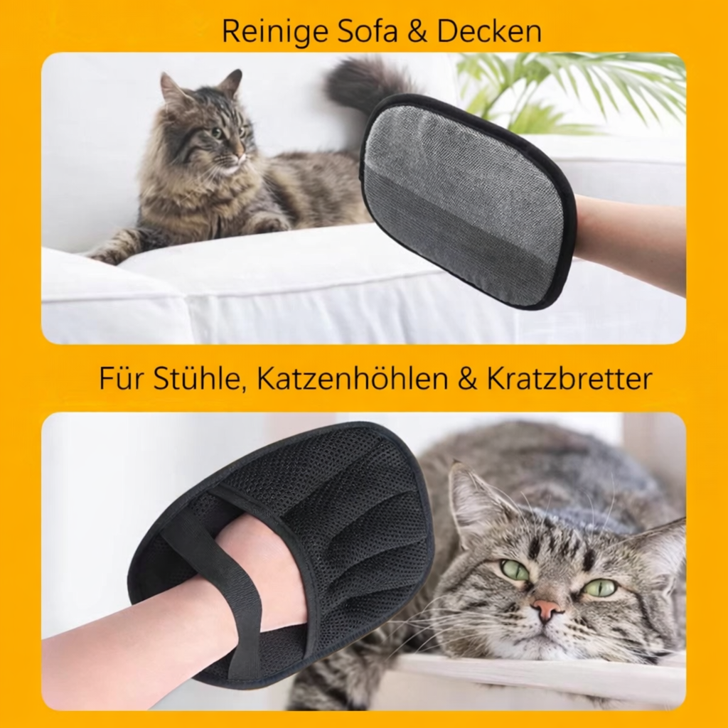 🐾 2-in-1 Tierhaarentferner Handschuh – Fellpflege & Haarentfernung